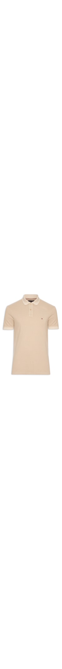 Polo Masculina Regular Fit Garment Dye Algodão - Bege