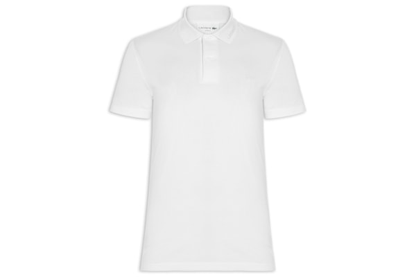 Polo Masculina Regular Fit Gola Jacquard Ultra Light Piquet - Branco