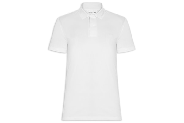 Polo Masculina Regular Fit Gola Jacquard Ultra Light Piquet - Branco