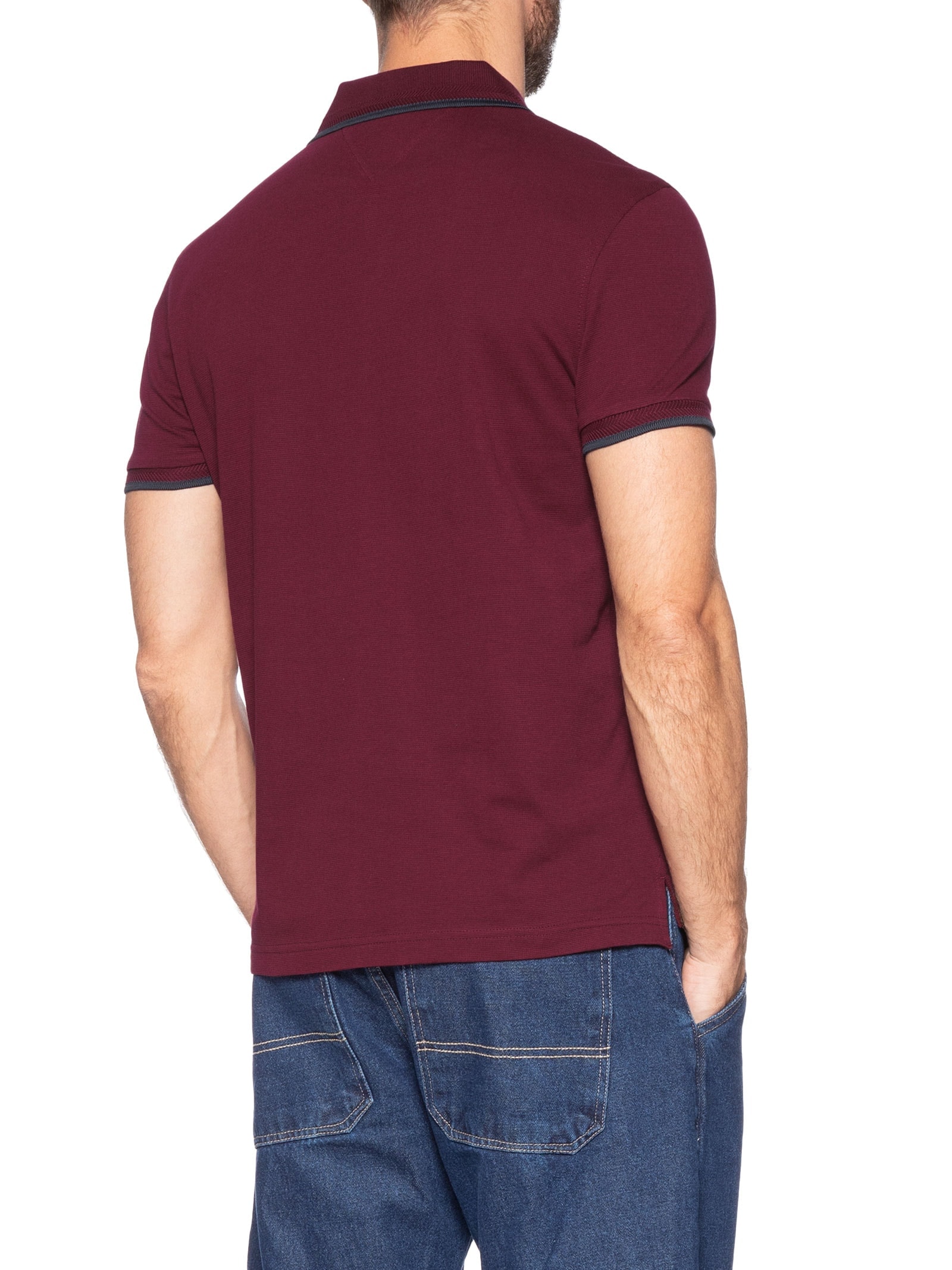 Polo Masculina Regular Fit Holiday Crest Vermelho Tommy Hilfiger