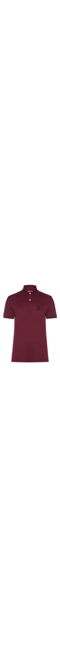 Polo Masculina Regular Fit Holiday Crest - Vermelho