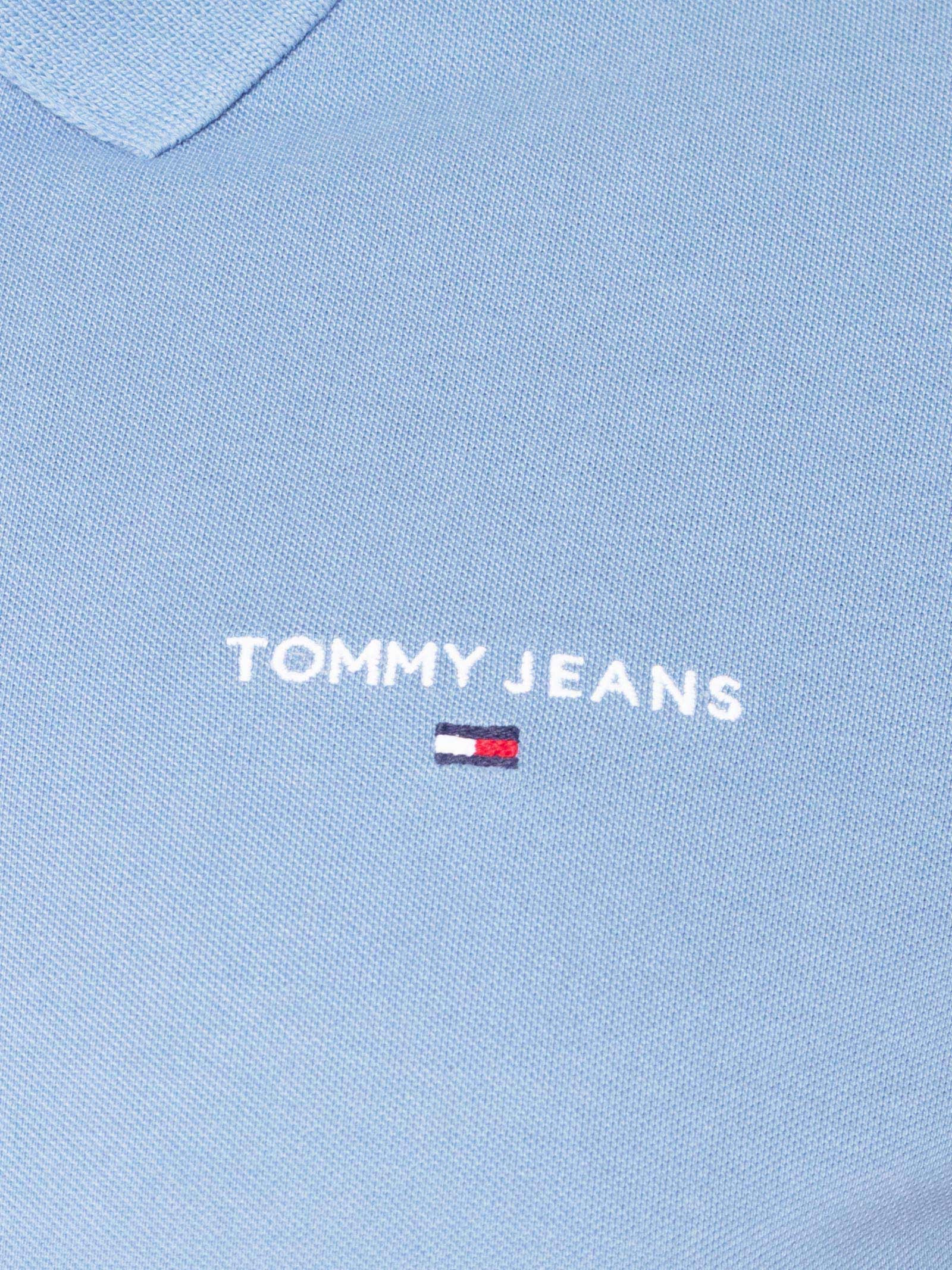 Polo Masculina Regular Fit Linear Azul Tommy Jeans