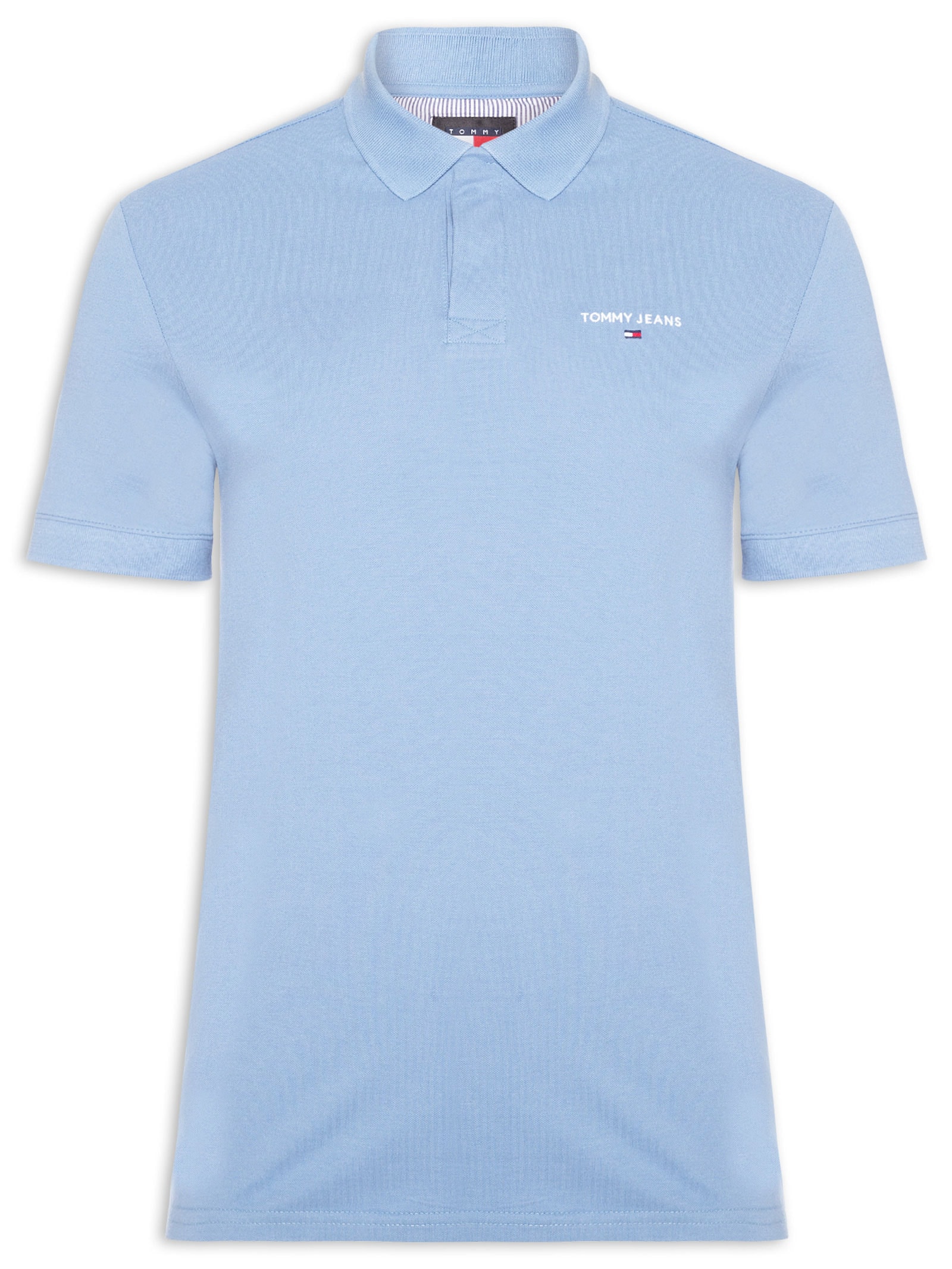 Polo Masculina Regular Fit Linear Azul Tommy Jeans