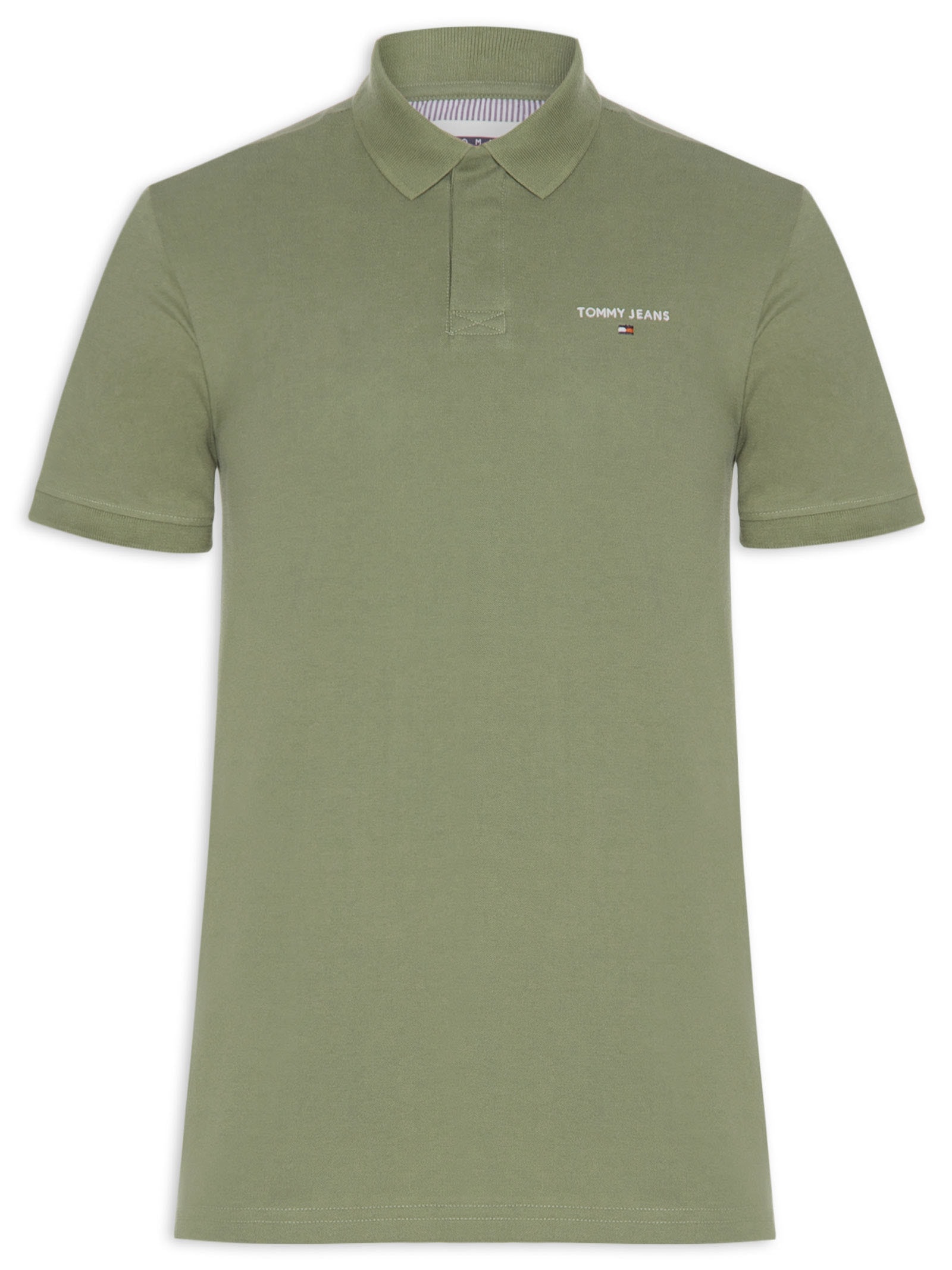 Polo Masculina Regular Fit Linear Verde Tommy Jeans