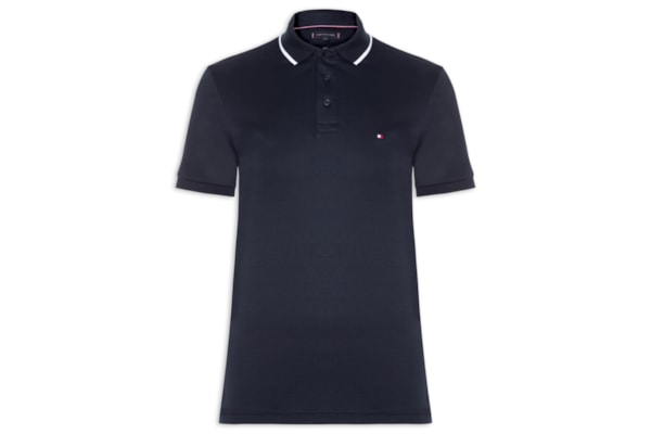Polo Masculina Regular Fit Liquid Cotton - Azul