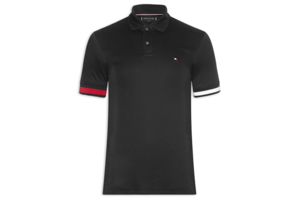 Polo Masculina Regular Fit Liquid Cotton - Preto