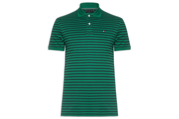 Polo Masculina Regular Fit Liquid Cotton - Verde