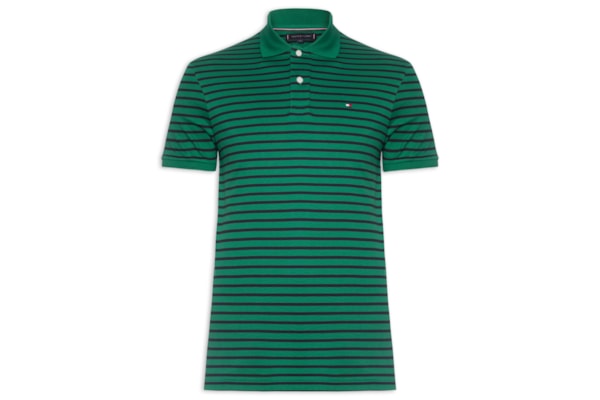 Polo Masculina Regular Fit Liquid Cotton - Verde