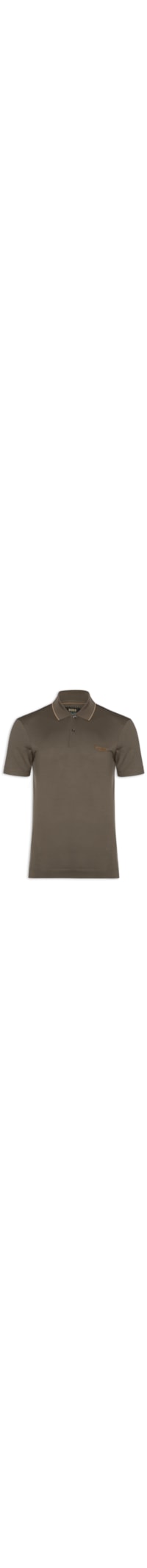 Polo Masculina Regular Fit Logo Aston Martin - Marrom