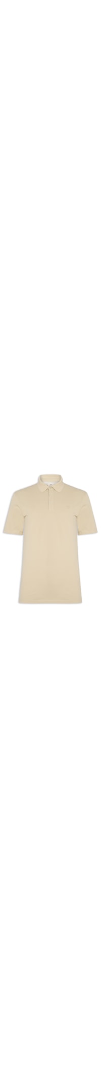 Polo Masculina Regular Fit Logo Bordado - Bege