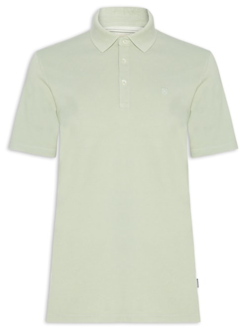 Polo Masculina Regular Fit Logo Bordado – Verde