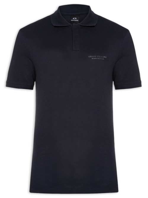 Polo Masculina Regular Fit Logo Milano – Azul