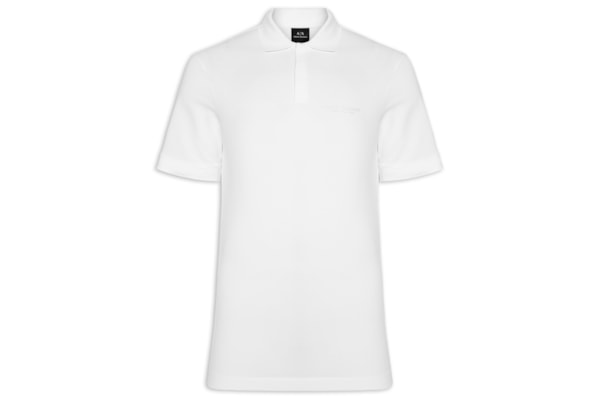 Polo Masculina Regular Fit Logo Milano - Branco