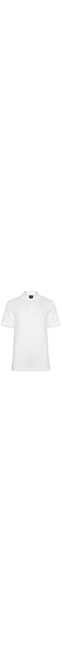 Polo Masculina Regular Fit Logo Milano - Branco