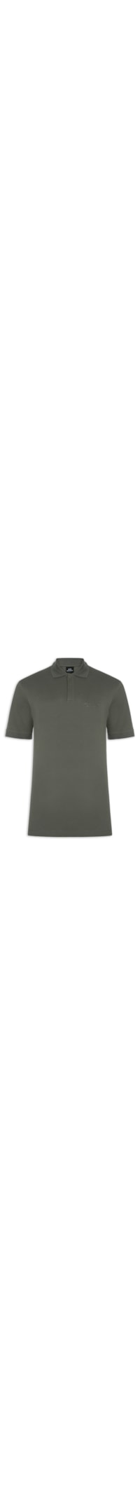 Polo Masculina Regular Fit Logo Milano - Verde