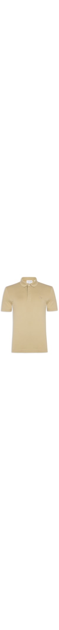 Polo Masculina Regular Fit Paris Em Piquet Stretch - Bege