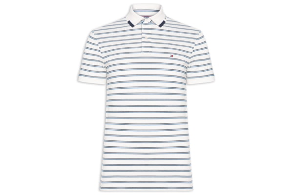 Polo Masculina Regular Fit Pique Grafic Collar - Azul