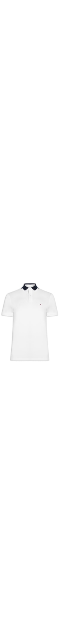 Polo Masculina Regular Fit Pique Grafic Collar - Branco