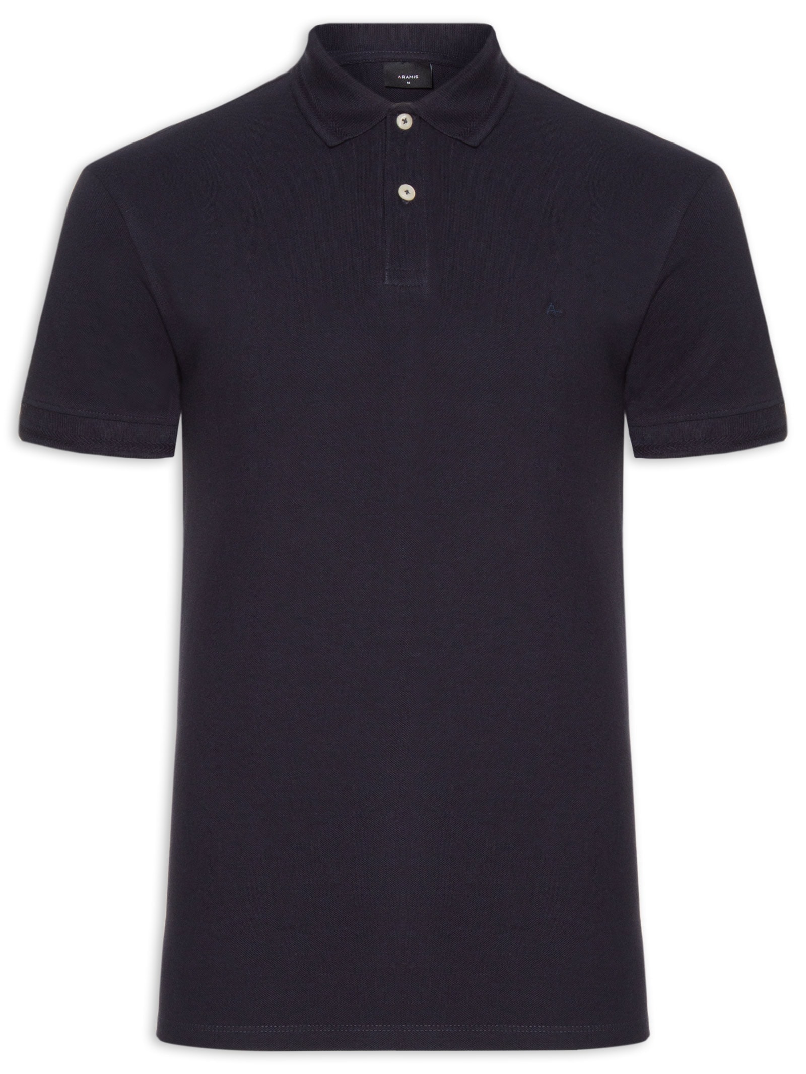 Polo Masculina Regular Fit Piquet Espinha de Peixe Azul Aramis