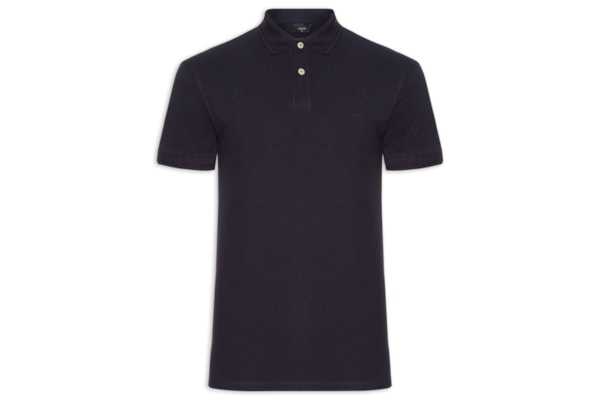 Polo Masculina Regular Fit Piquet Espinha de Peixe - Azul