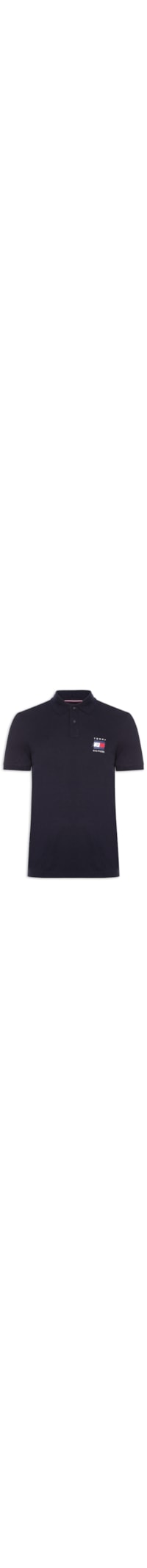Polo Masculina Regular Fit Piquet Flag - Azul