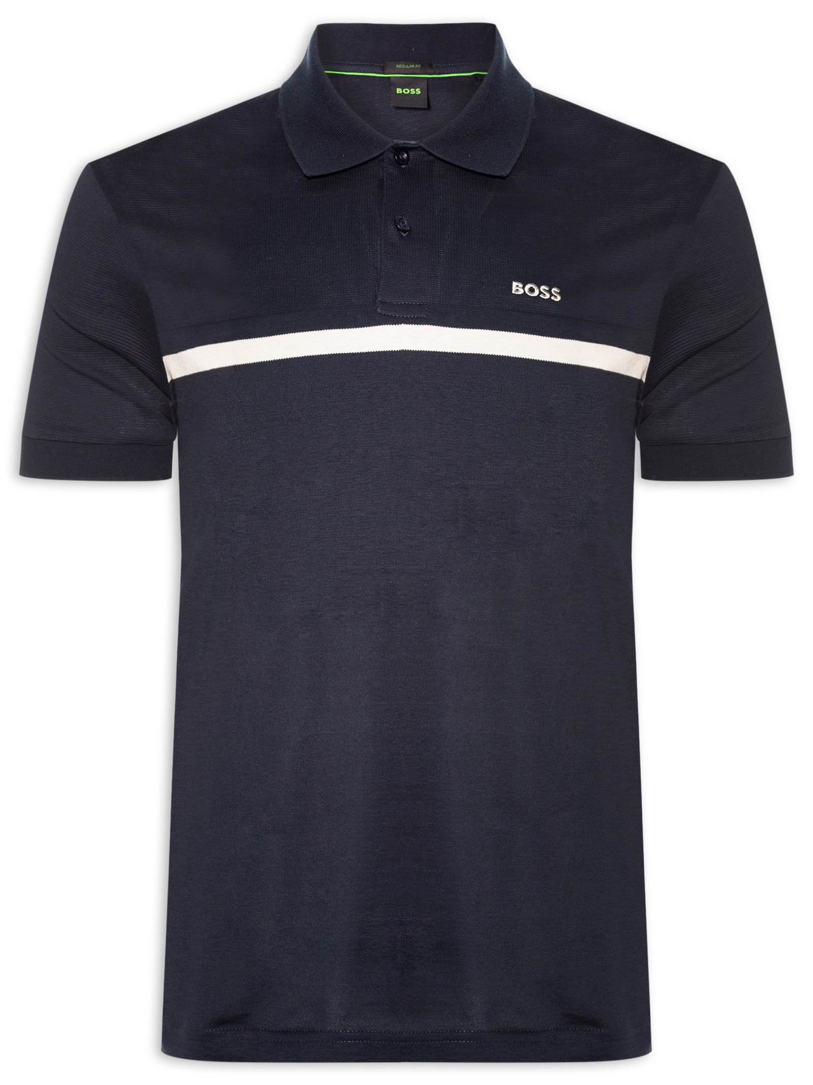 Polo Masculina Regular Fit PL Join Paddy Stripe - Azul - Boss