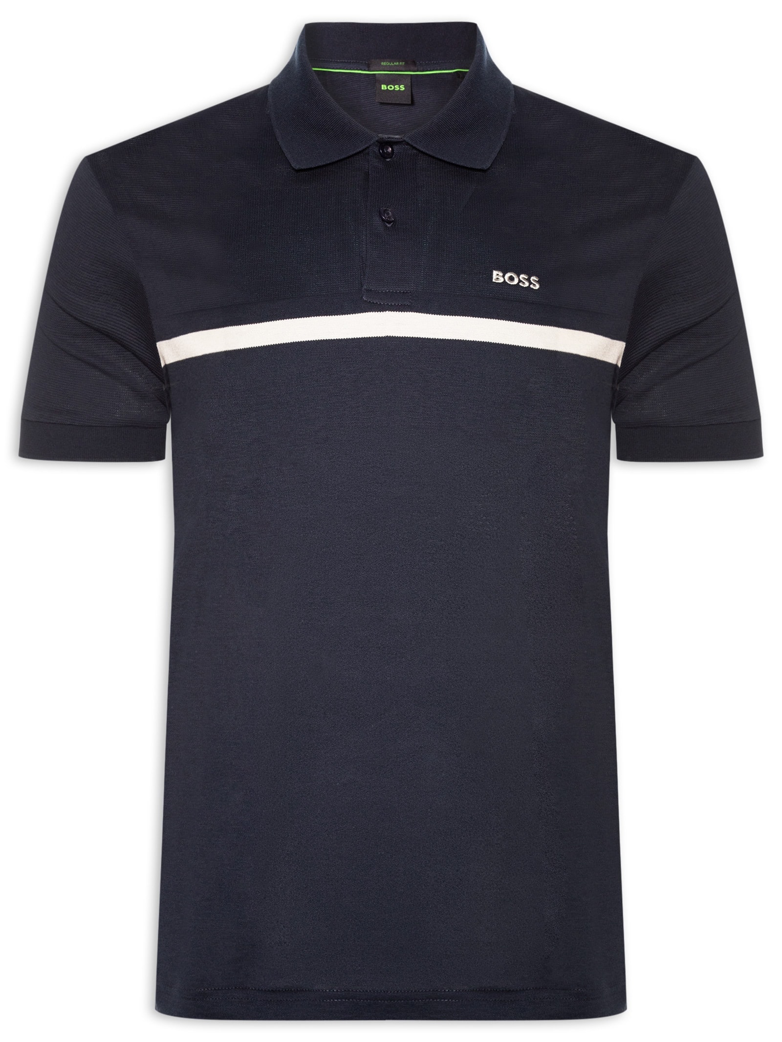 Polo Masculina Regular Fit PL Join Paddy Stripe Regular fit Azul Boss