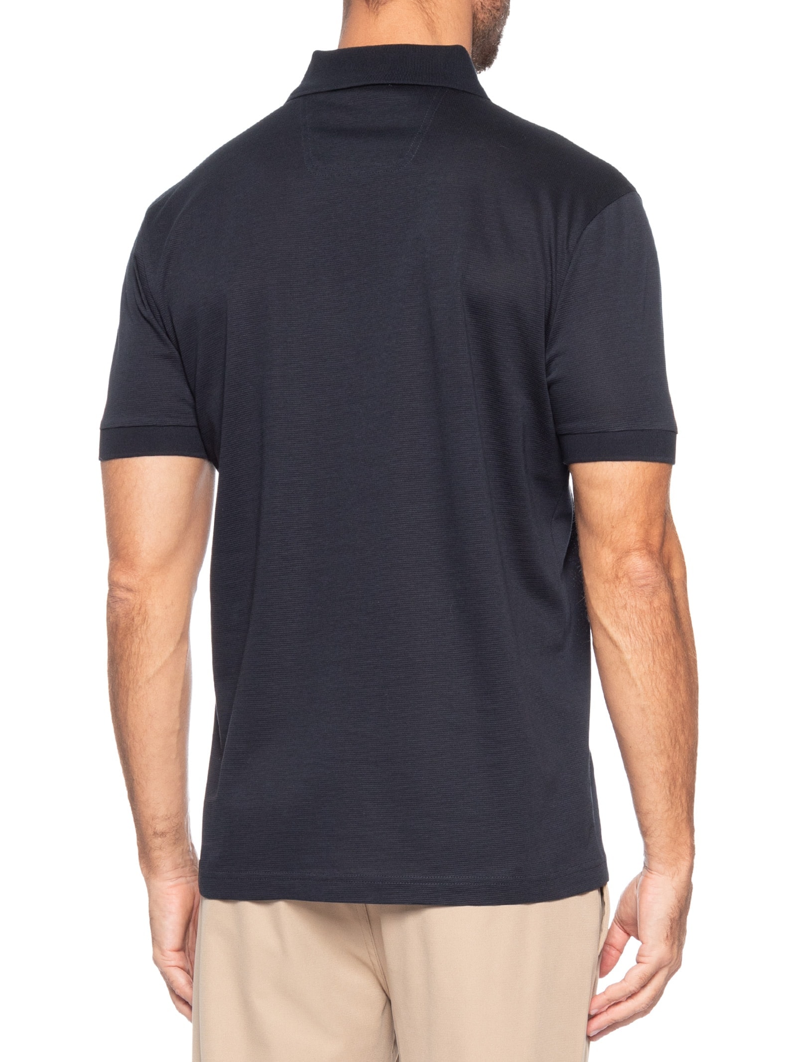 Polo Masculina Regular Fit PL Join Paddy Stripe Regular fit Azul Boss