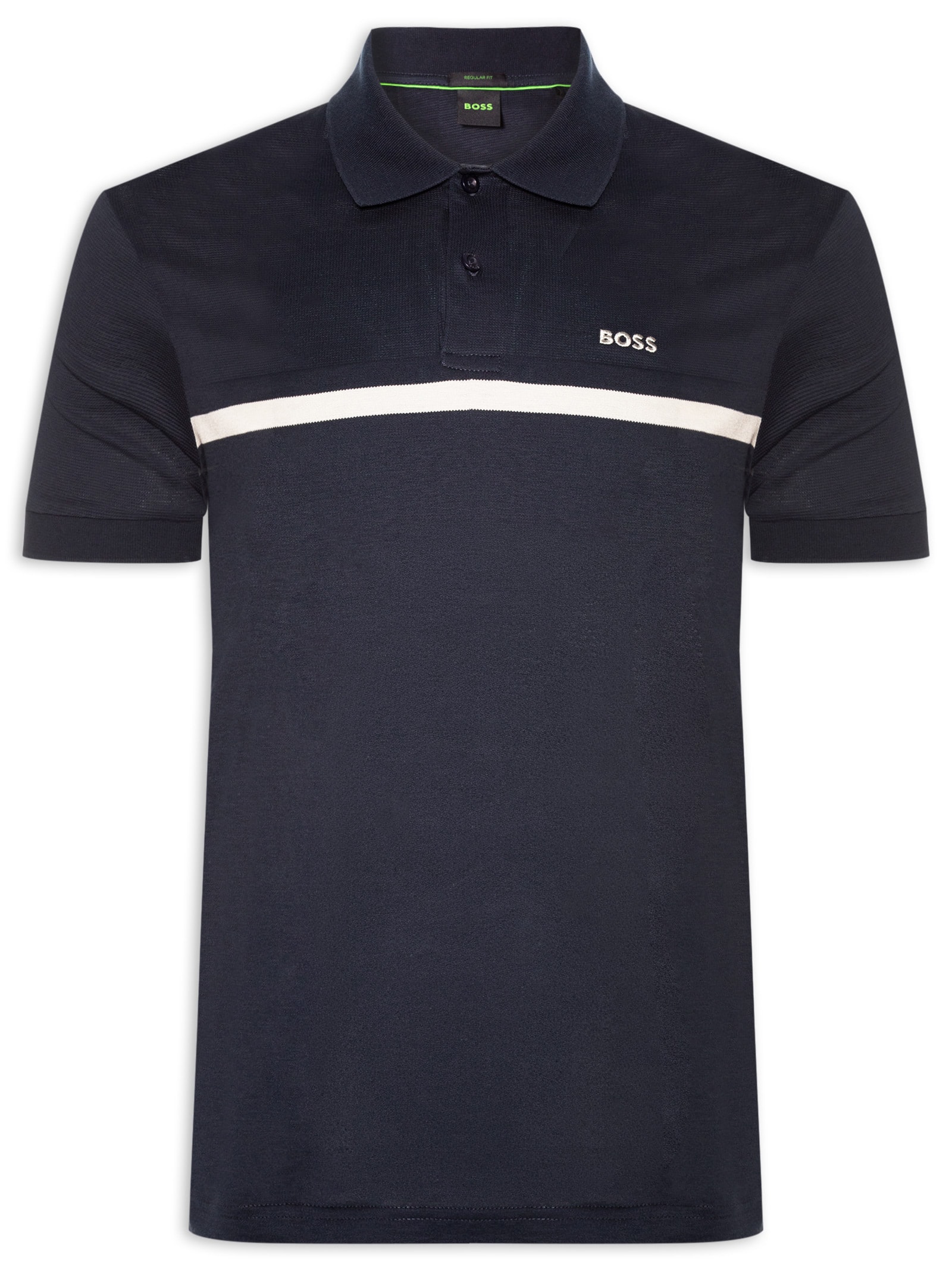 Polo Masculina Regular Fit PL Join Paddy Stripe Regular fit Azul Boss