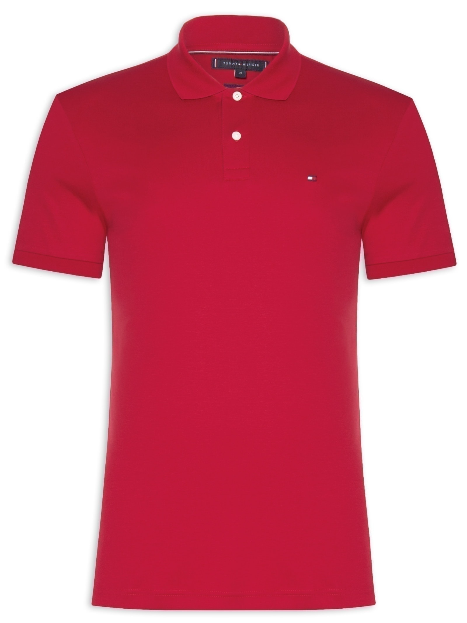 Polo Masculina Regular Fit Seasonal em Liquid Cotton Vermelho Tommy Hilfiger
