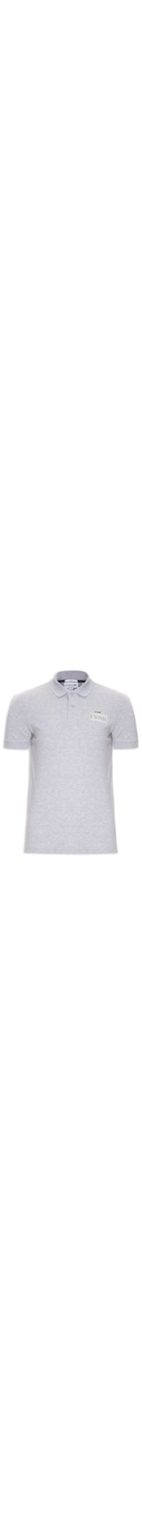 Polo Masculina Regular Fit Signature Em Mini Piquet Stretch - Cinza