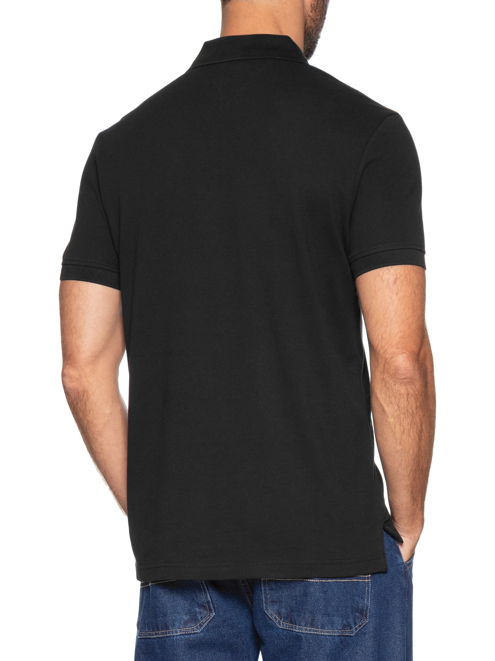 Polo Masculina Regular Fit TH Club Sport Preto Tommy Hilfiger