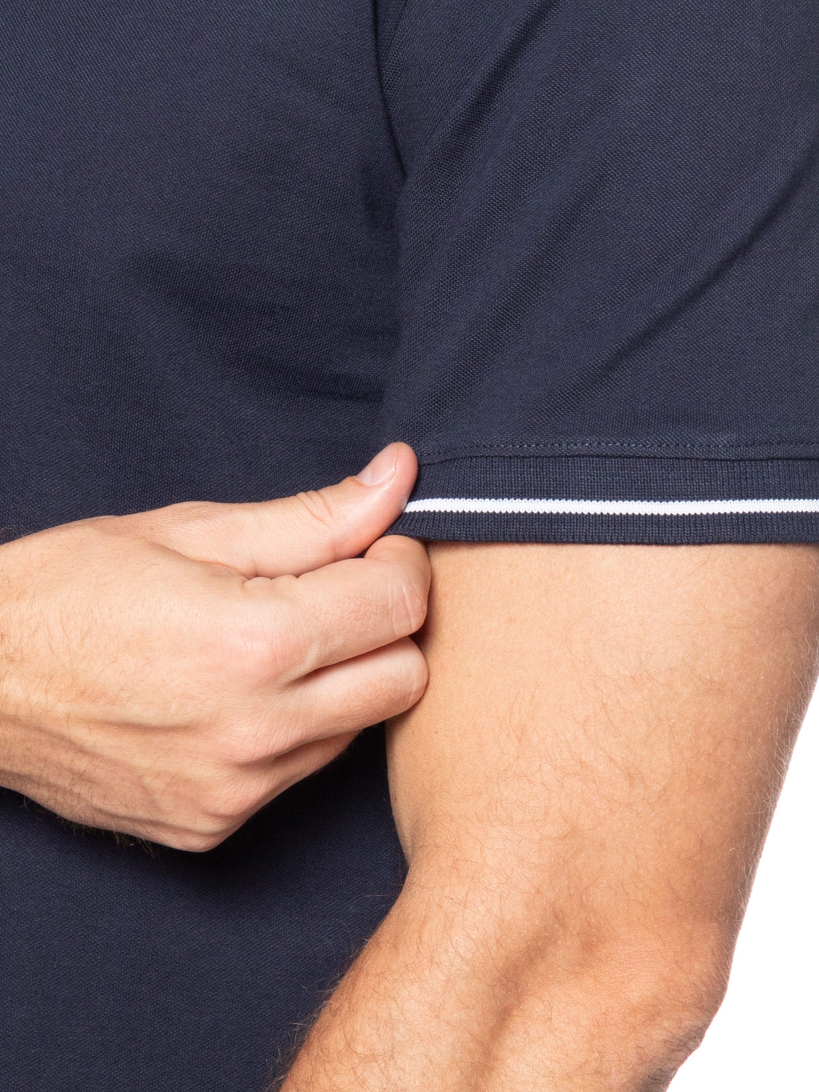 Polo Masculina Regular Fit Tipped Azul Tommy Jeans