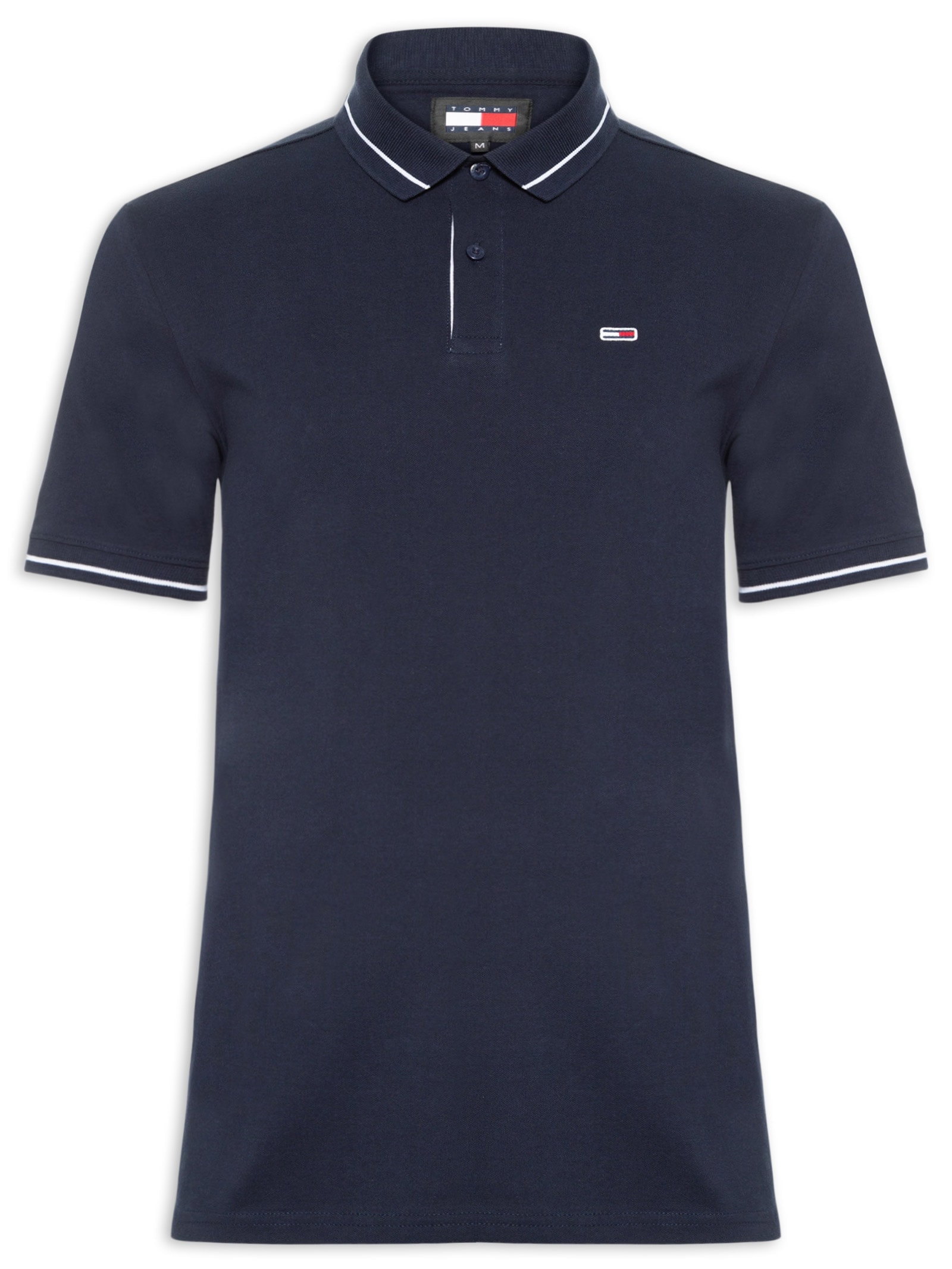 Polo Masculina Regular Fit Tipped Azul Tommy Jeans