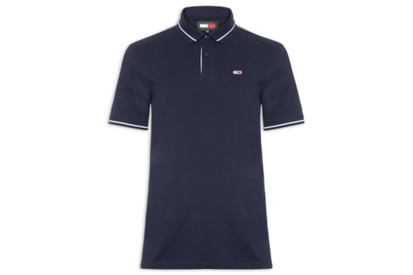 Polo Masculina Regular Fit Tipped - Azul