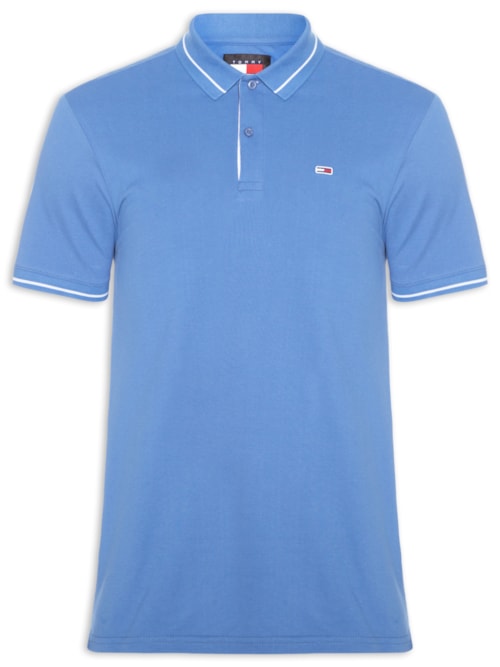 Polo Masculina Regular Fit Tipped – Azul