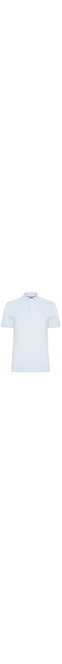 Polo Masculina Regular Fit Tonal Monotype Em Algodão - Azul