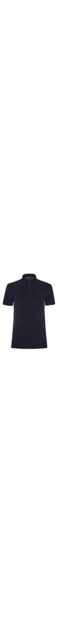 Polo Masculina Regular Fit Tonal Monotype Em Algodão - Azul