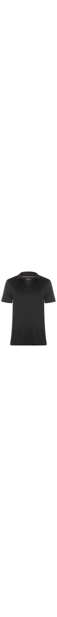 Polo Masculina Regular Fit V-Nk Interlock - Preto