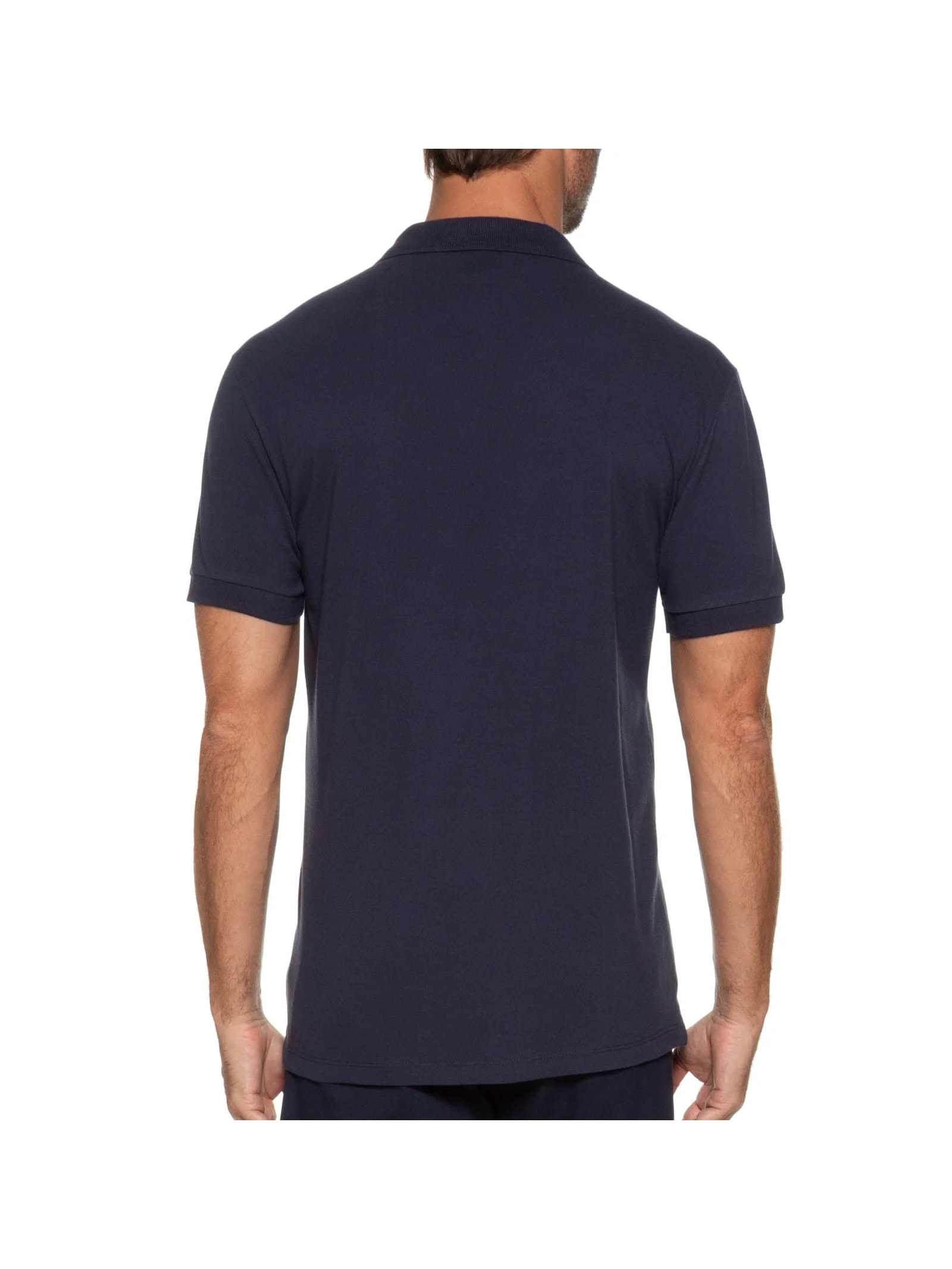 Polo Masculina Regular Fit Vista com Detalhe Interno Azul Aramis