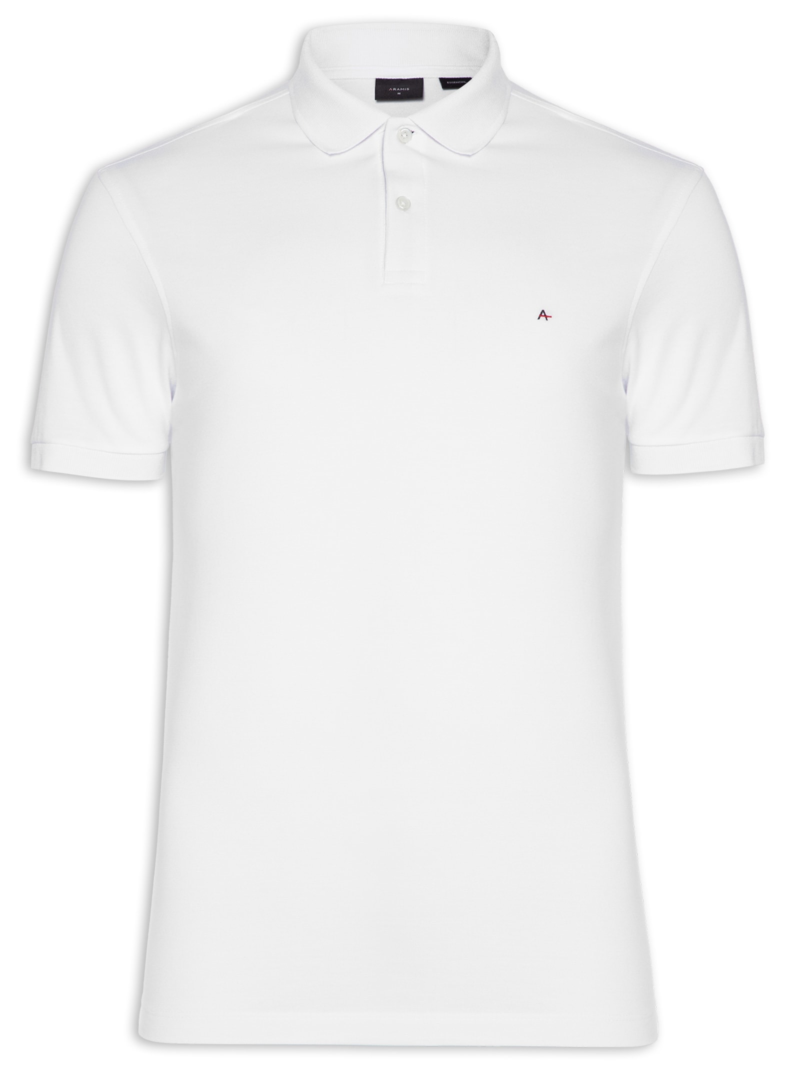 Polo Masculina Regular Fit Vista com Detalhe Interno Branco Aramis