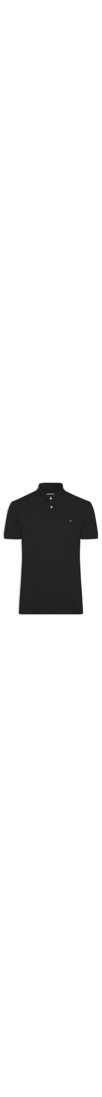 Polo Masculina Regular Fit Vista Com Detalhe Interno - Preto