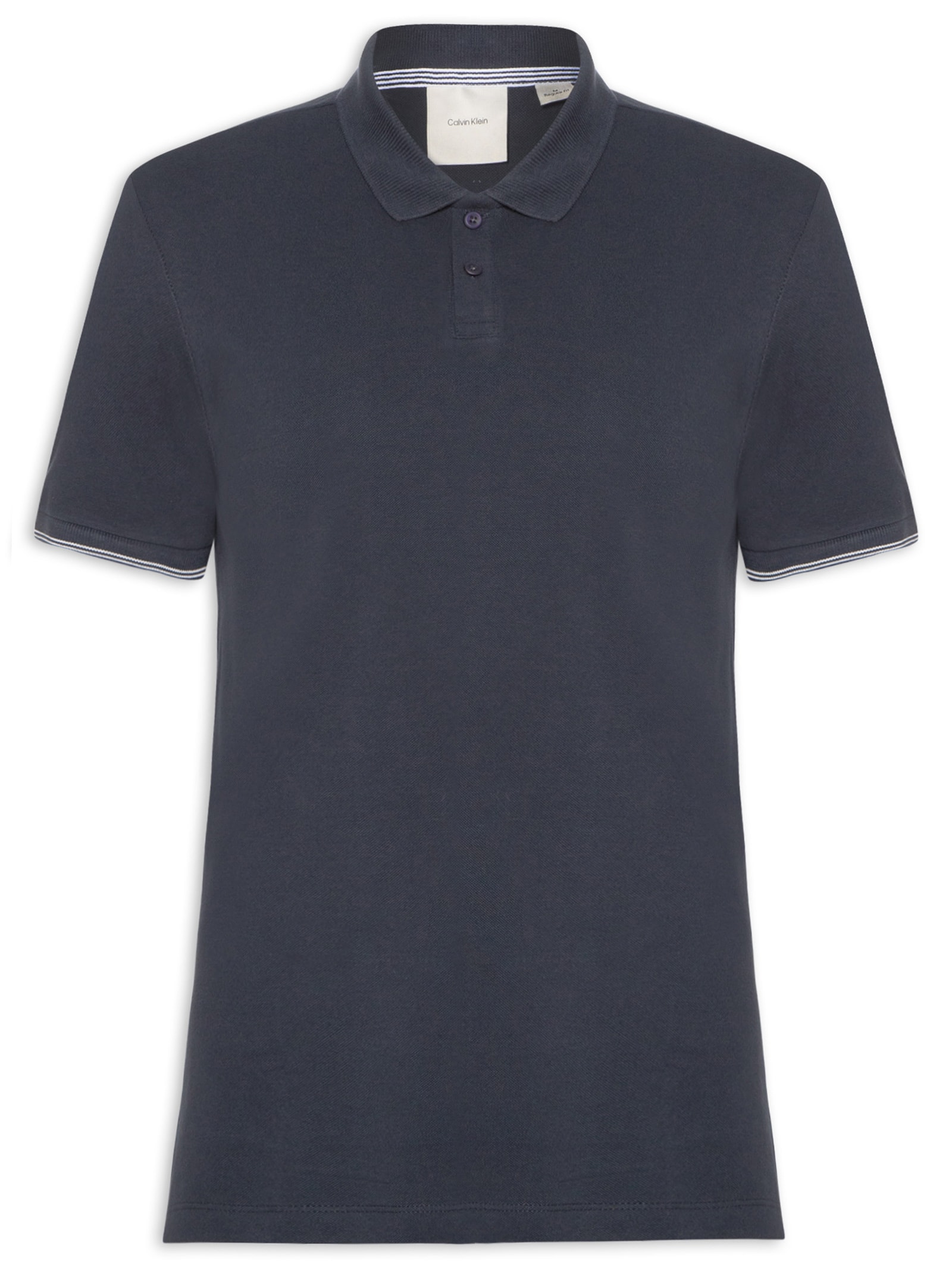 Polo Masculina Regular Friso Peitilho l Azul Calvin Klein
