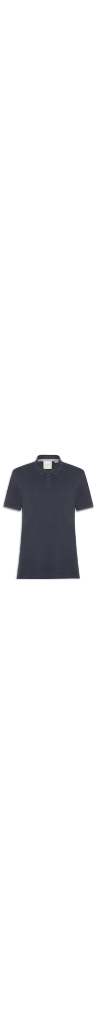Polo Masculina Regular Friso Peitilho l - Azul