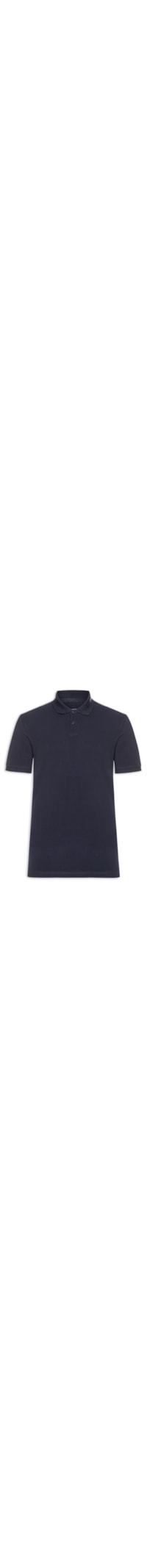 Polo Masculina Regular Retilínea Lateral - Azul