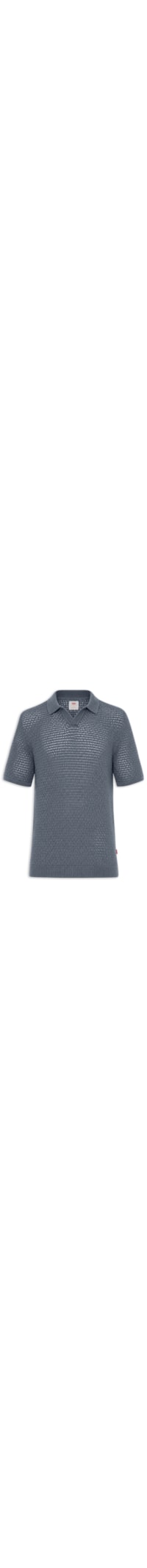 Polo Masculina Relaxed Fit Dillon Open Collar - Azul