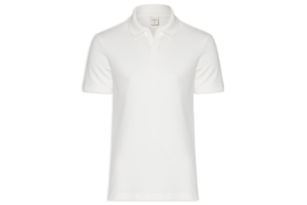 Polo Masculina Resort Regular Fit - Off White