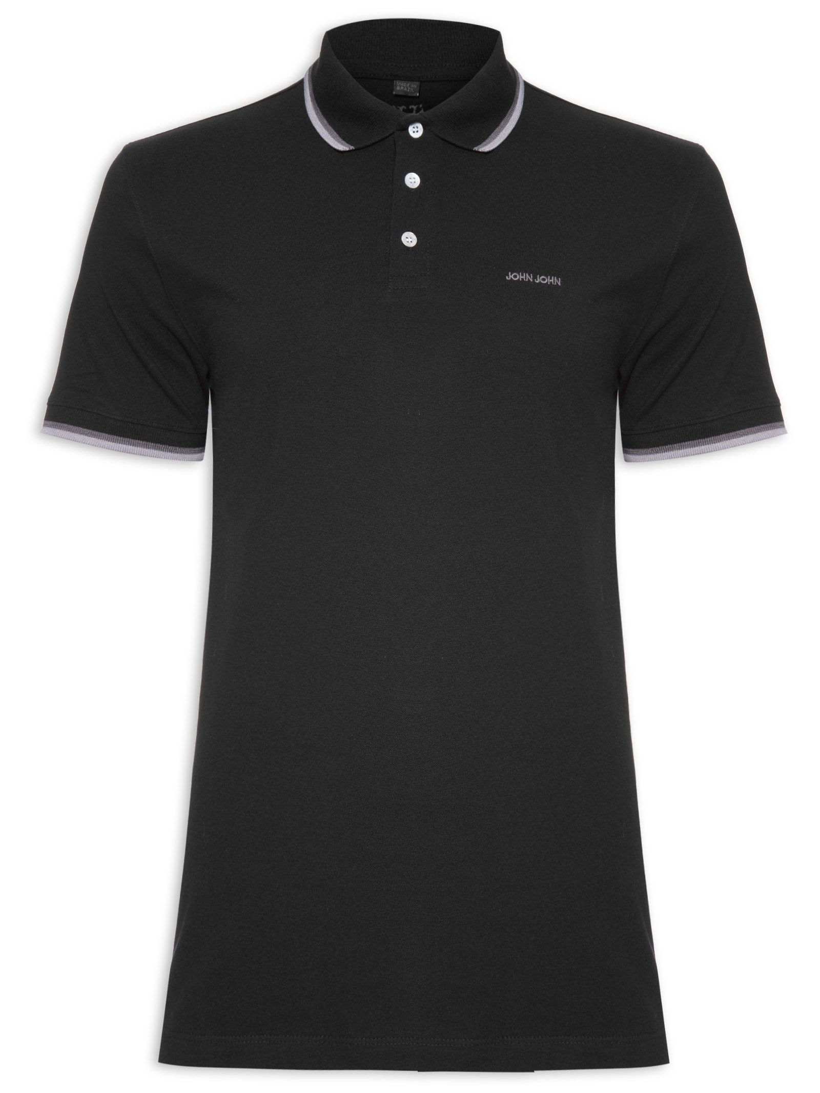 Polo Masculina Rg 2 Lines Preto John John