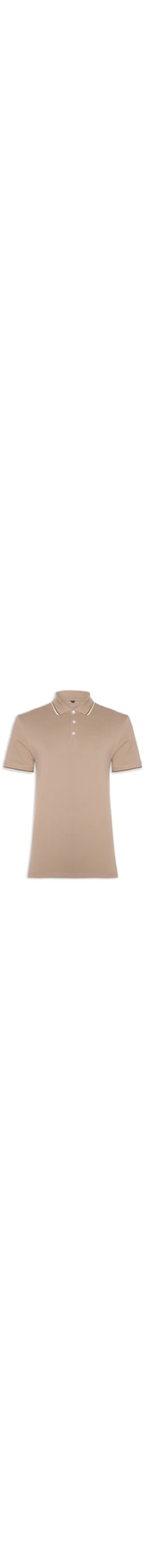 Polo Masculina Rg 2 Lines Taupe - Bege