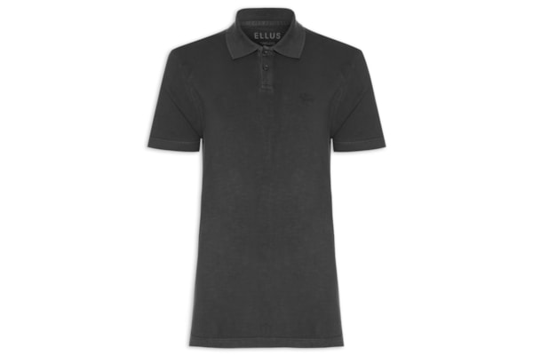 Polo Masculina Rugby Flamê Classic Manga Curta - Preto